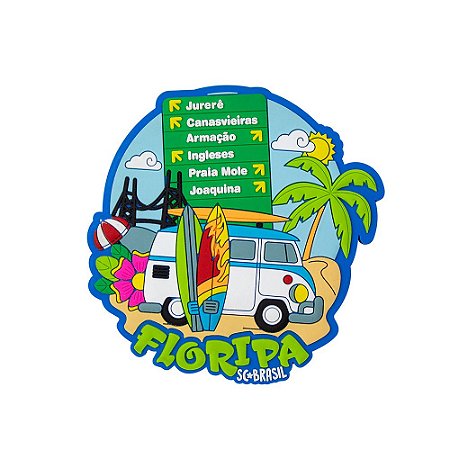 Imã de geladeira férias - Floripa