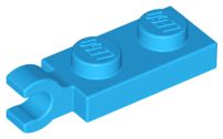 Placa 1x2 com clip horizontal na extremidade Dark Azure