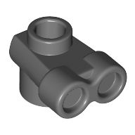 Placa 1x1 com binóculo Cinza Escuro