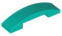 Tijolo Curvado 4x1 Azul Turquesa
