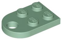 Placa Modificada 3x2 com furo Sand Green