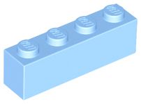 Tijolo 1x4  Bright Light Blue