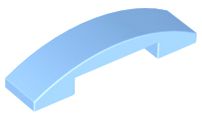 Tijolo Curvado 4x1 Azul Claro Brilhante