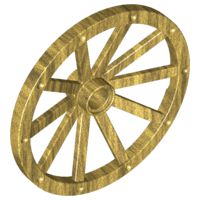 Roda 43mm Dourada Perolada (Pequena)