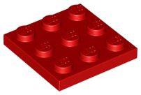 Placa 3x3 Vermelha