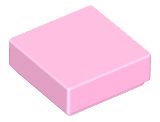 Placa Lisa 1x1 Rosa Brilhante
