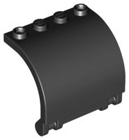 Painel 3x4x3 curvo com duas dobradiças preto