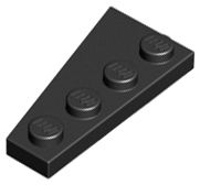 Placa 4x2 Direita Preta