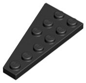 Placa 6x3 direita Preta