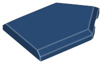 Placa modificada 2x3 Pentagonal Azul Escura