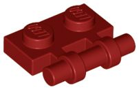 Placa Modificada 1x2 Vermelha Escura - Dark Red
