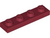 Placa 1x4 Dark Red