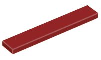Placa Lisa 1x6 Dark Red