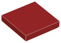 Placa Lisa 2x2 Dark Red