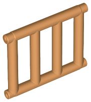 Barra 1x4x3 grade com saliências nas extremidades Medium Nougat