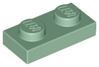 Placa 1x2 Sand Green