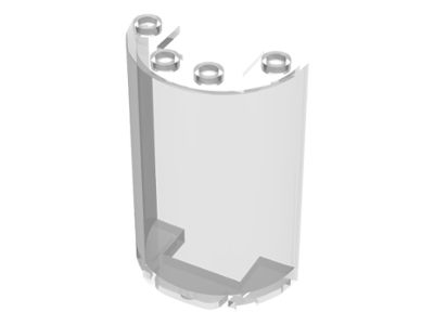 Metade do cilindro 2x4x5 com recorte 1x2 - Translúcido