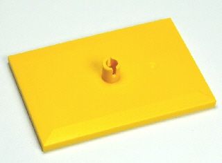 Placa de vagão de trem (telha modificada 6x4 com pino de 5 mm) Amarela