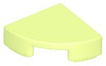 Placa redonda 1x1 de 1/4 Yellowish Green
