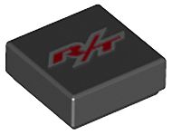 Placa Lisa 1x1 com ranhura e escrita R/T preta