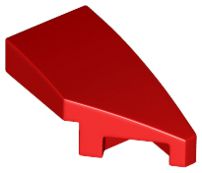 Cunha 1x2 com encaixe direita Vermelha