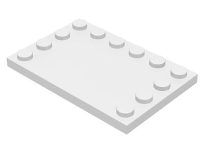 Placa Lisa Modificada 4x6 Branca