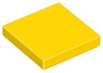 Placa Lisa 2x2 Amarela