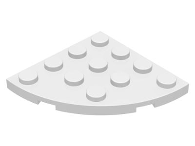 Placa redonda 4x4 de 1/4 Branca