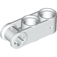 Conector Eixo-Pinos 3L Perpendicular com 2 Furos de Pino Branco