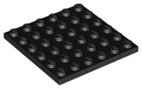 Placa 6x6 Preta