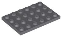 Placa 4x6 Cinza Escura