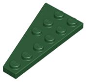 Placa 6x3 direita verde escura