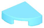 Placa redonda 1x1 de 1/4  Medium Azure
