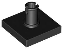 Placa Lisa Modificada 2x2 com pino Preta