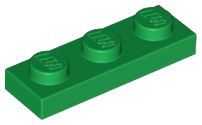 Placa 1x3 Verde