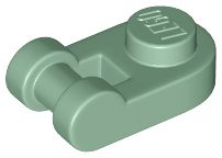 Placa Modificada 1x1 arredondada com alça de barra Sand Green