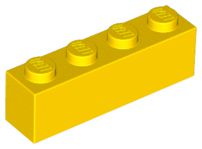 Tijolo 1x4 Amarelo