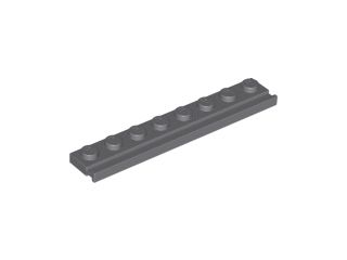 Placa Modificada 1x8 com guia de porta Cinza Escura