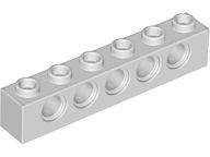 Tijolo Lego Technic 1x6 com Cinza Claro