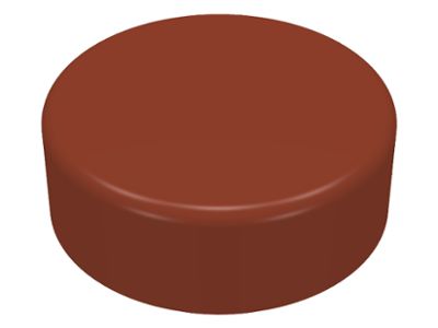 Placa Lisa Redonda 1x1 Marrom