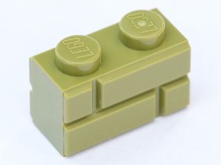 Tijolo Modificado 1x2 Verde Oliva