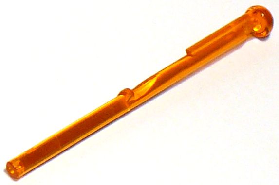 Barra 8L com esfera na ponta para projétil translúcida laranja