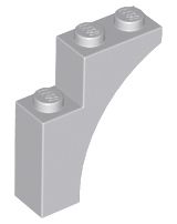 Tijolo em Arco 1x3x3 Cinza Claro