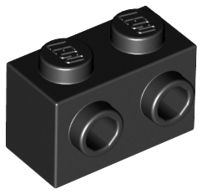 Tijolo Modificado 1x2 Preto