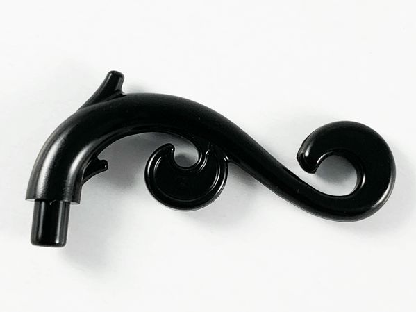 Caule de planta curvado com 2 espinhos preto