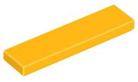 Placa Lisa 1x4 Laranja Brilhante