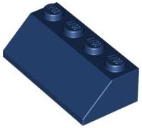 Tijolo Inclinado 45 2x4 Azul Escuro