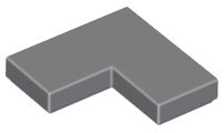 Placa Lisa de Canto 2x2 Cinza Escura