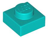 Placa 1x1 Azul Turquesa