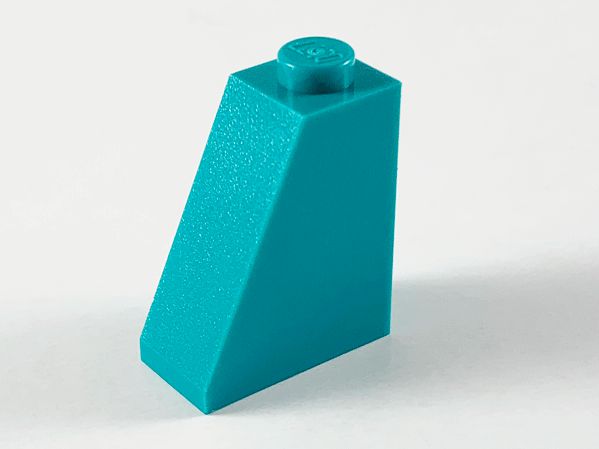 Tijolo Inclinado 65 2x1x2 Azul Turquesa Escuro